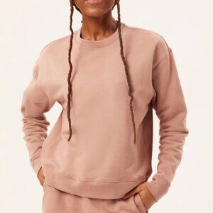 Girlfriend Collective 50/50 Birch Sweatshirt Crewneck pink mauve Lounge sporty